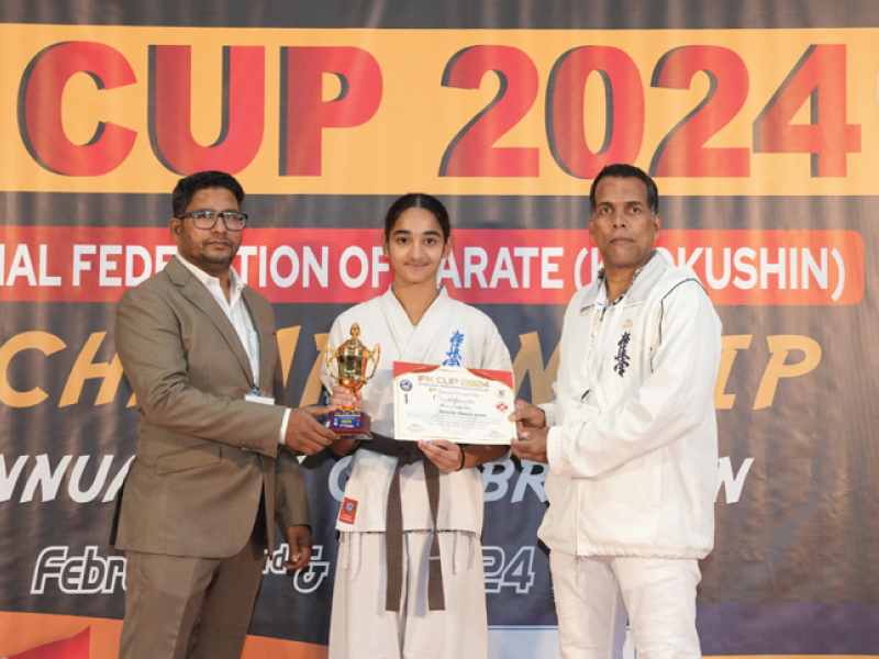 A new “Karate Kid”: The Indian International School – DSO campus student secures top award in National Championship